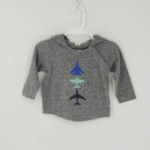 Tucker + Tate Toddler Airplane Graphic Hoodie Long Sleeve T-Shirt Size 12M